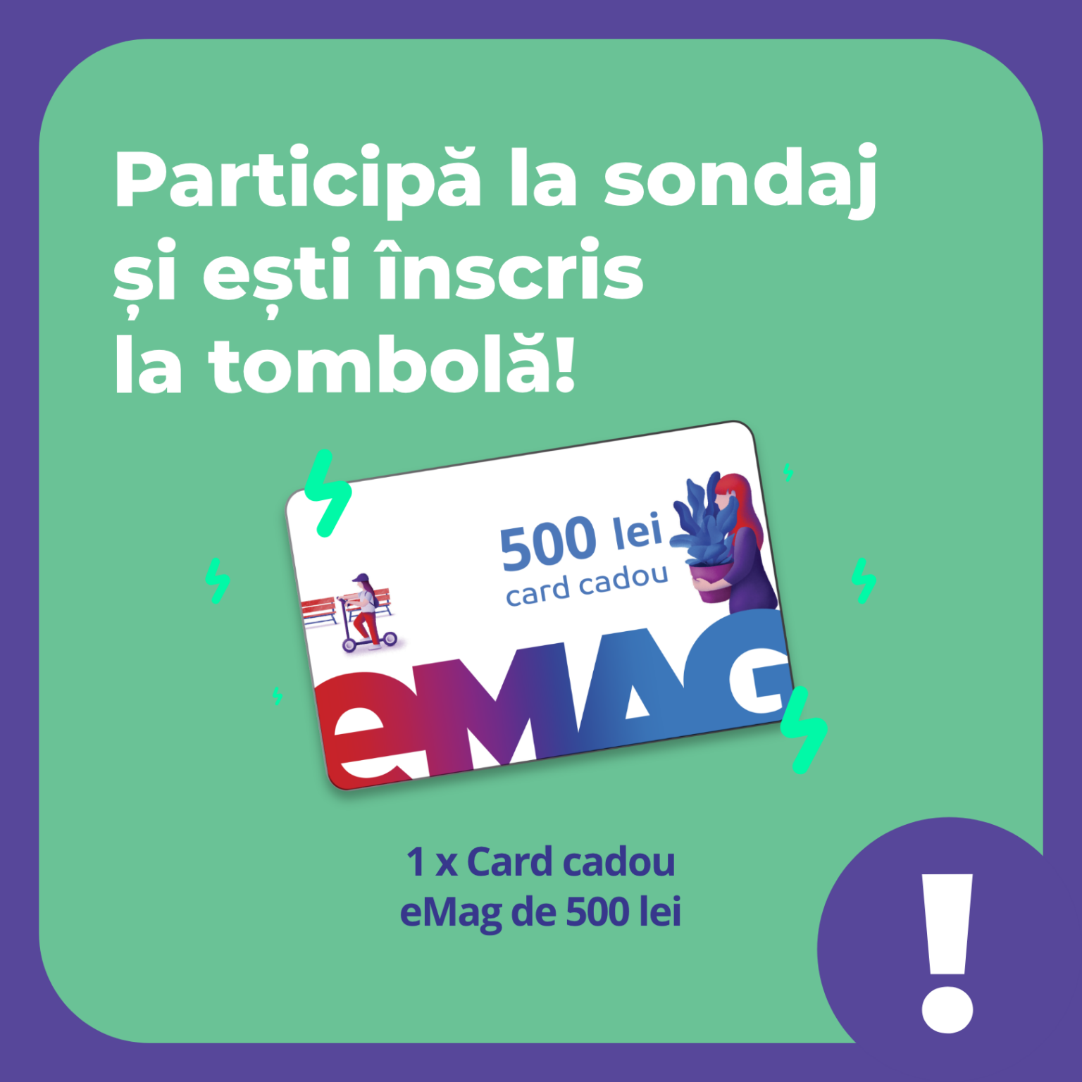 Intră în campania „Comportamentul energetic al românilor în 2025” și poți câștiga un card eMag de 500 de lei